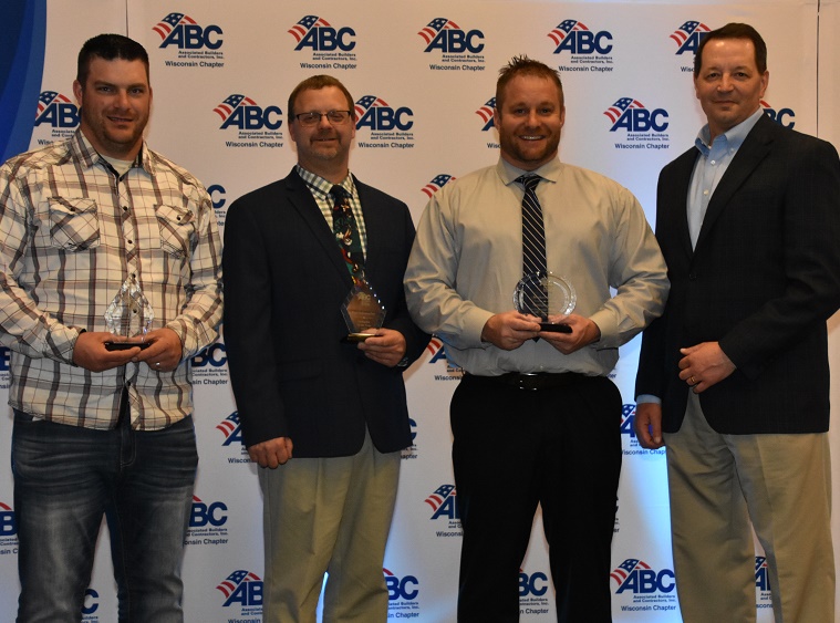 Andrew Timm, Paul Schumacher, Matt Bishop, and Steve Straub, dean of Manufacturing, Agriculture, and Construction Technologies at FVTC Andrew Timm, Paul Schumacher, Matt Bishop, and Steve Straub, dean of Manufacturing, Agriculture, and Construction Technologies at FVTC